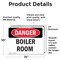 Signmission Boiler Room, 14 in W x Rectangle, Vinyl Decal OS-2PACK-DS-D-1014-L-1049 - alternate 5